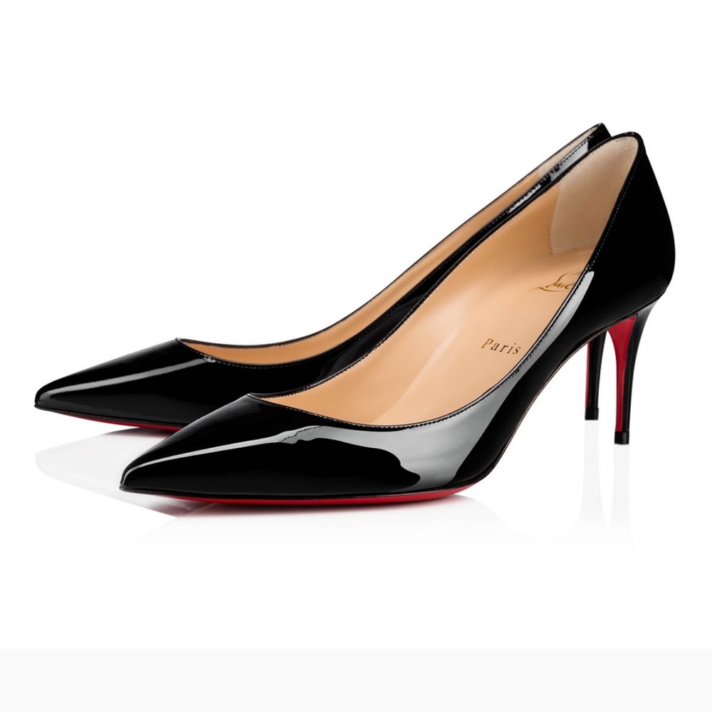 Black Patent Leather Stiletto Heels